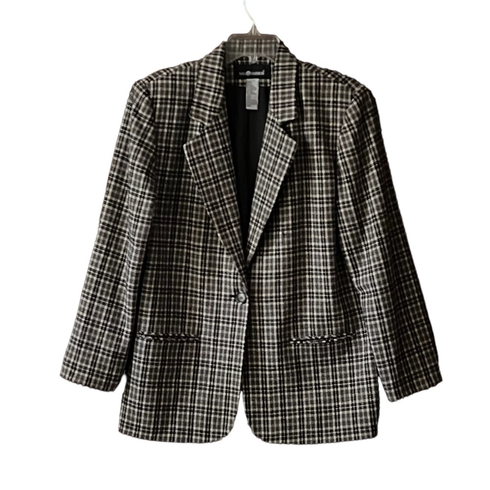 Vintage Wool Blend Sag Harbour Houndstooth Blazer/Jacket